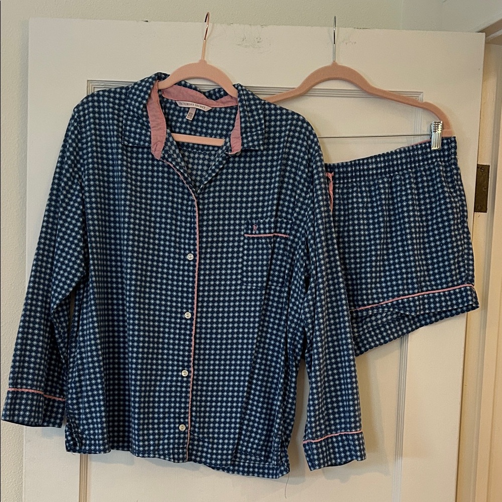 Victoria's Secret Blue and Pink Women's Pajama Set